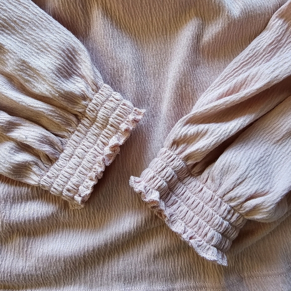 H&M Off-Shoulder Dusty Pink Cropped Blouse - Picture 6 of 14